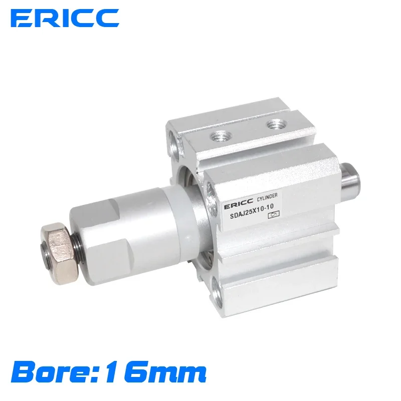 SDAJ16 Compact Cylinder Adjustable stroke SDAJ16x50x25x100x150x125x200-50-30-20-10-S-B