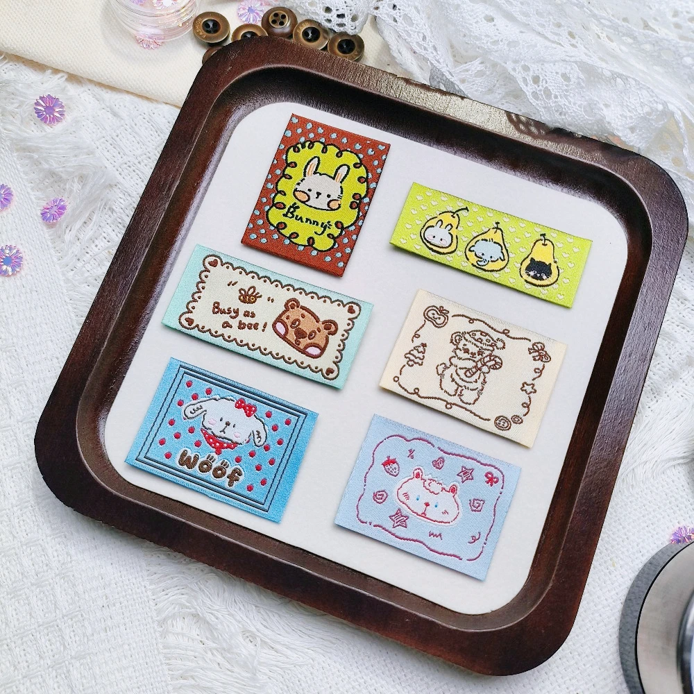 DIY Sew On Woven label Patches, Cute Handmade Festival Gifts' Wishes labels for Clothes, Bags,Fashion Accessorie,Hair Scrunchies
