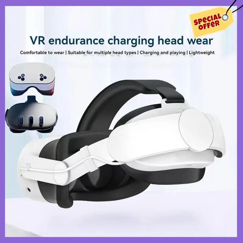 

-A96Z Adjustable Rechargeable Head Strap For Meta Quest 3S Replacement Headband Elite Strap Headwear For Meta Quest 3S VR