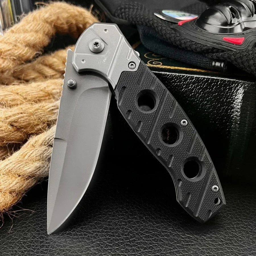 0423 سكين للفرد متعدد الوظائف 5Cr13Mov بليد G10 مقبض المحمولة المنزلية الفاكهة EDC حمل على سكينة أدوات هدايا الرجال