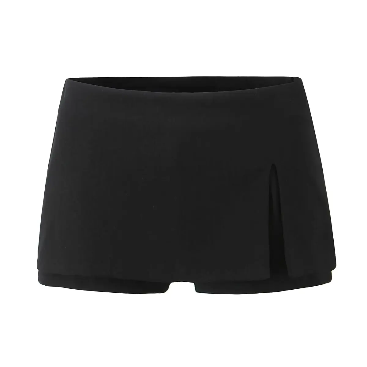 Women Slit Striped Low Waist Mini Skirt American Vintage All-match Package Hips Short Skirts Side Zipper With Shorts Underwear