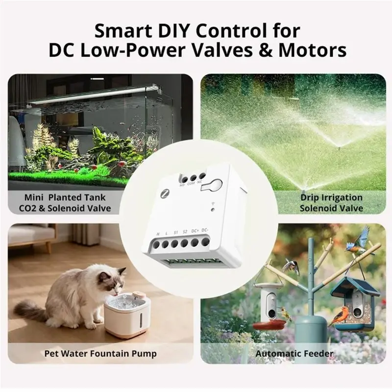 T31C-MINI-ZBD For Zigbee Dry Contact Smart Switch Flexible AC/DC Power Relay Module For Zigbee Hub Gateway Home Automation