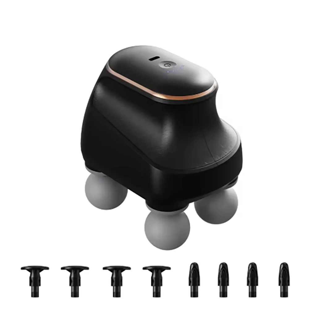 

Portable Handheld Fascia Gun 4-heads High Frequency Vibrating Massage Gun Deep Tissue Muscle Neck Shoulder Relax Body Massage