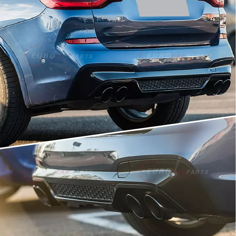 X3 G01 Upgrade to X3m F97 1vs1 Style Rear Diffuser Exhaust Pipes Muffler Tip For 2017-2020year