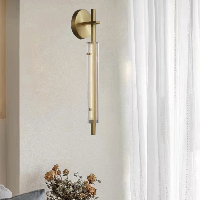 

Minimalist Copper Wall Light New Style Bedroom Parlor Restaurant Lamp Dropshipping 3 Changeable Dimmable