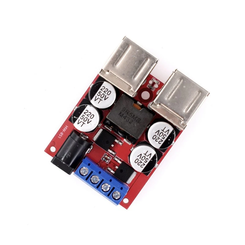 DC-DC Vehicle Charging Board 8V-35V To 5V 8A Power Supply Depressurization Module 4 Port USB Output Mobile Charger