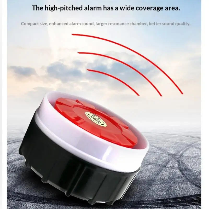 1Pcs 125dB High Decibel Buzzer Alarm Horn 5-30V Police Siren for RV Truck Vehicle Security Warning
