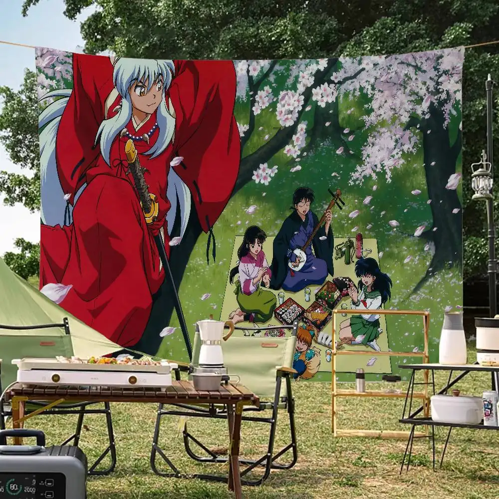 Japanese Anime Inuyasha Large Size Flags Printing Patterns Interesting Birthday Party Decorations Banner