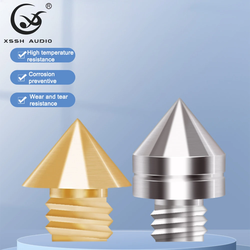 M8 M9 Spikes CD Stand Speaker Gold Silver Brasss Metal Spike Cone Floor Nail Subwoofer Amplifier Player Turntable Isolation Feet