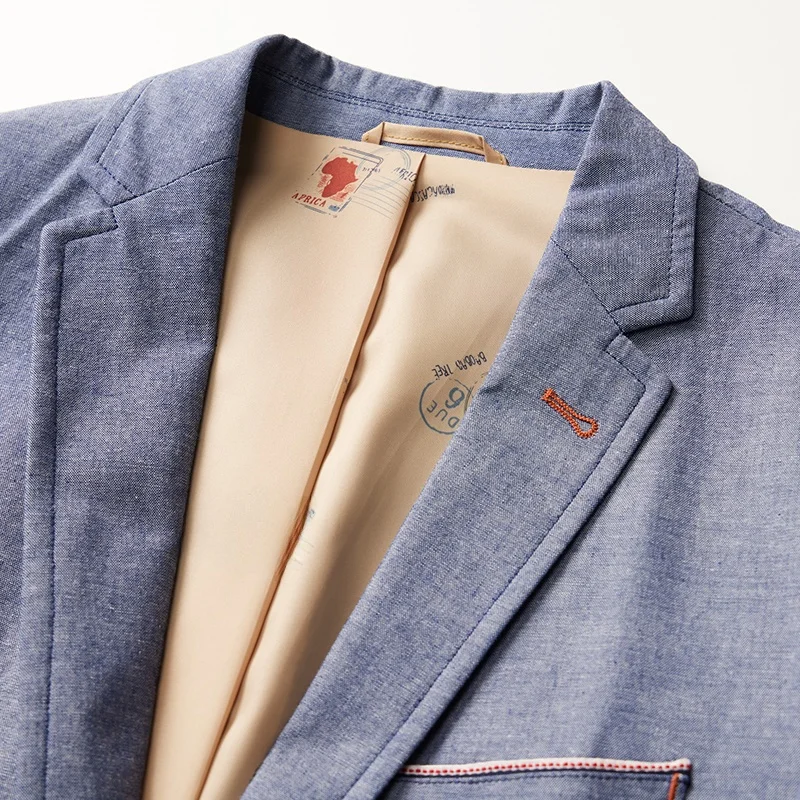 بدلة غير رسمية للشباب لربيع وخريف 2024 من Faionable Busin مناسبة لملابس خارجية طويلة Sve للارتداء اليومي #3