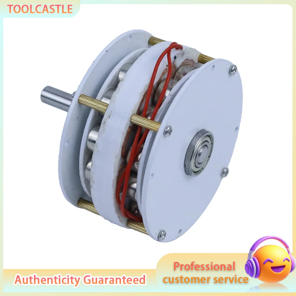 Mini Coreless Disc Generator 60mm, Low Speed High Efficiency Micro Wind Turbine Generator, No Resistance for Hand Crank Water Hy