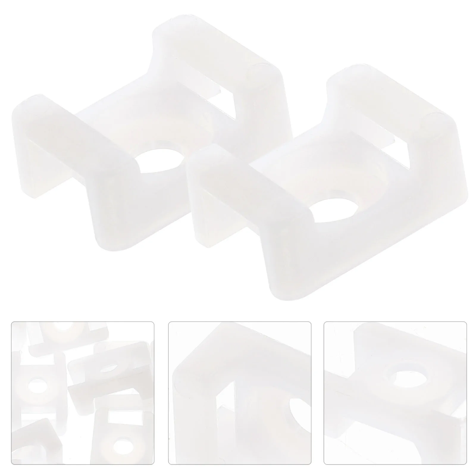 

500pcs Cable Fixing Seat Holders Mounts for Wire Cord Organizer Zip Tie Mounts Saddle Clips Durable Office Home Car Use