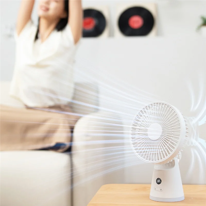 Беспроводной охлаждающий вентилятор, 5 скоростей, 3600 мАч, USB настольный вентилятор, портативный мини-настольный вентилятор для офиса, для дома A