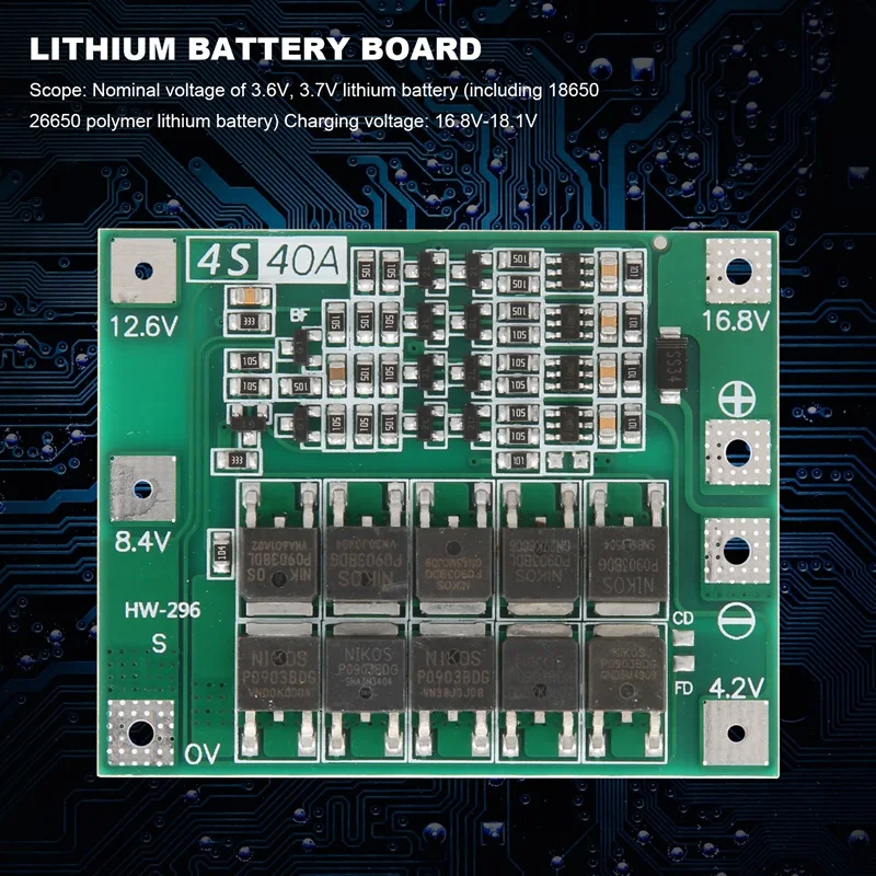 4S 40A Li-Ion Lithium Battery 18650 Charger Pcb Bms Protection Board For Drill Motor 14.8V 16.8V Lipo Cell Module