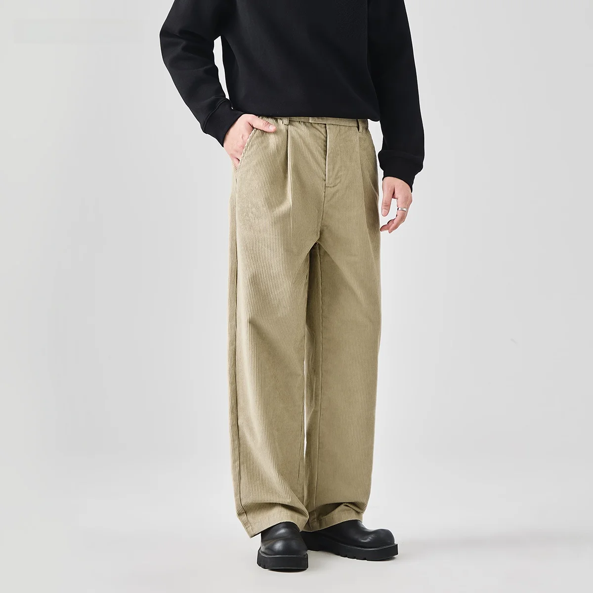 

Мужские повседневные вельветовые брюки на осень: универсальные, модные, свободные, прямые, эластичные, длинные, комфортные, подходят ко всему