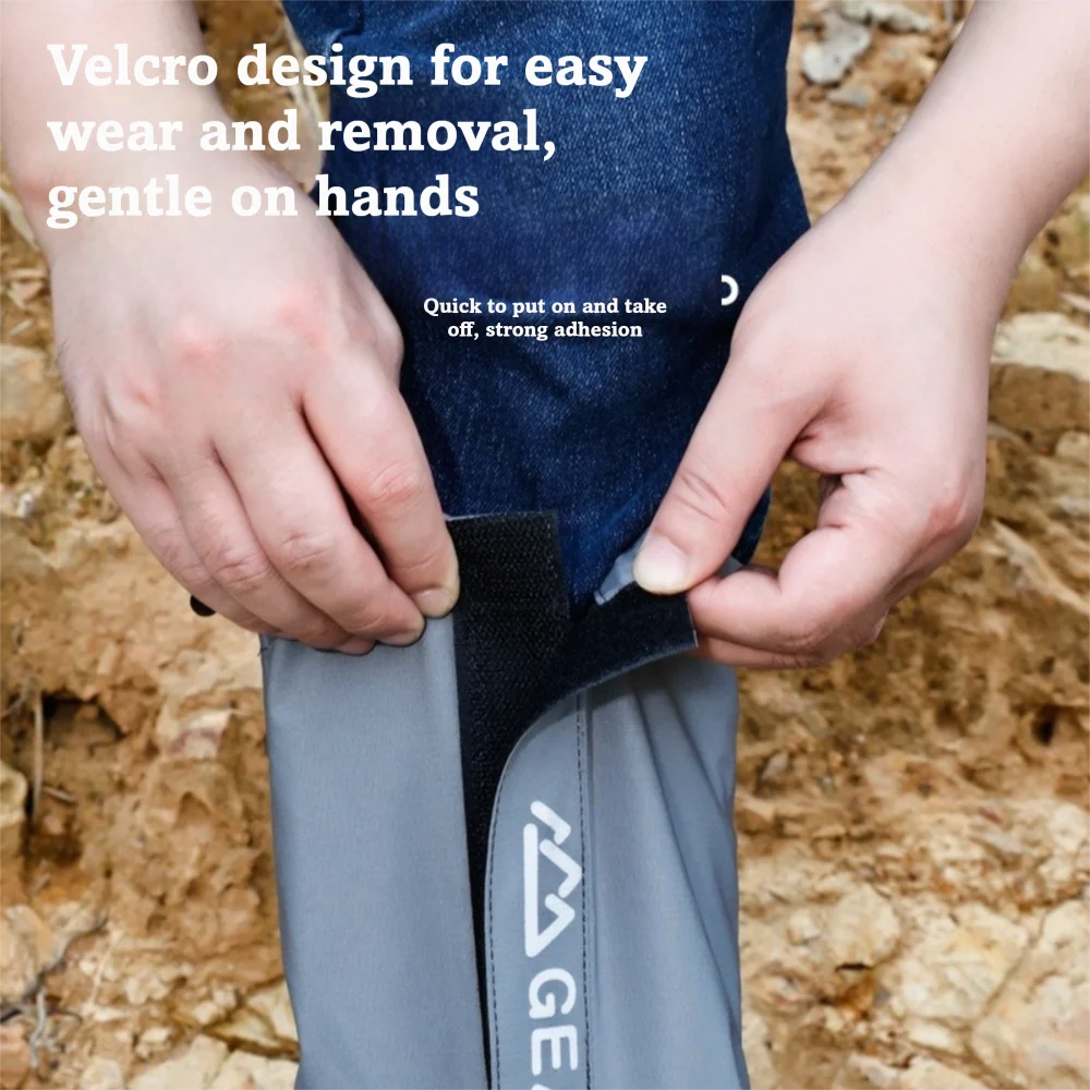 

1 Pair Waterproof Leg Warmers Windproof Adjustable Foot Cover Thickened Wear-resistant Leg Gaiter Outdoor Hiking Climbing