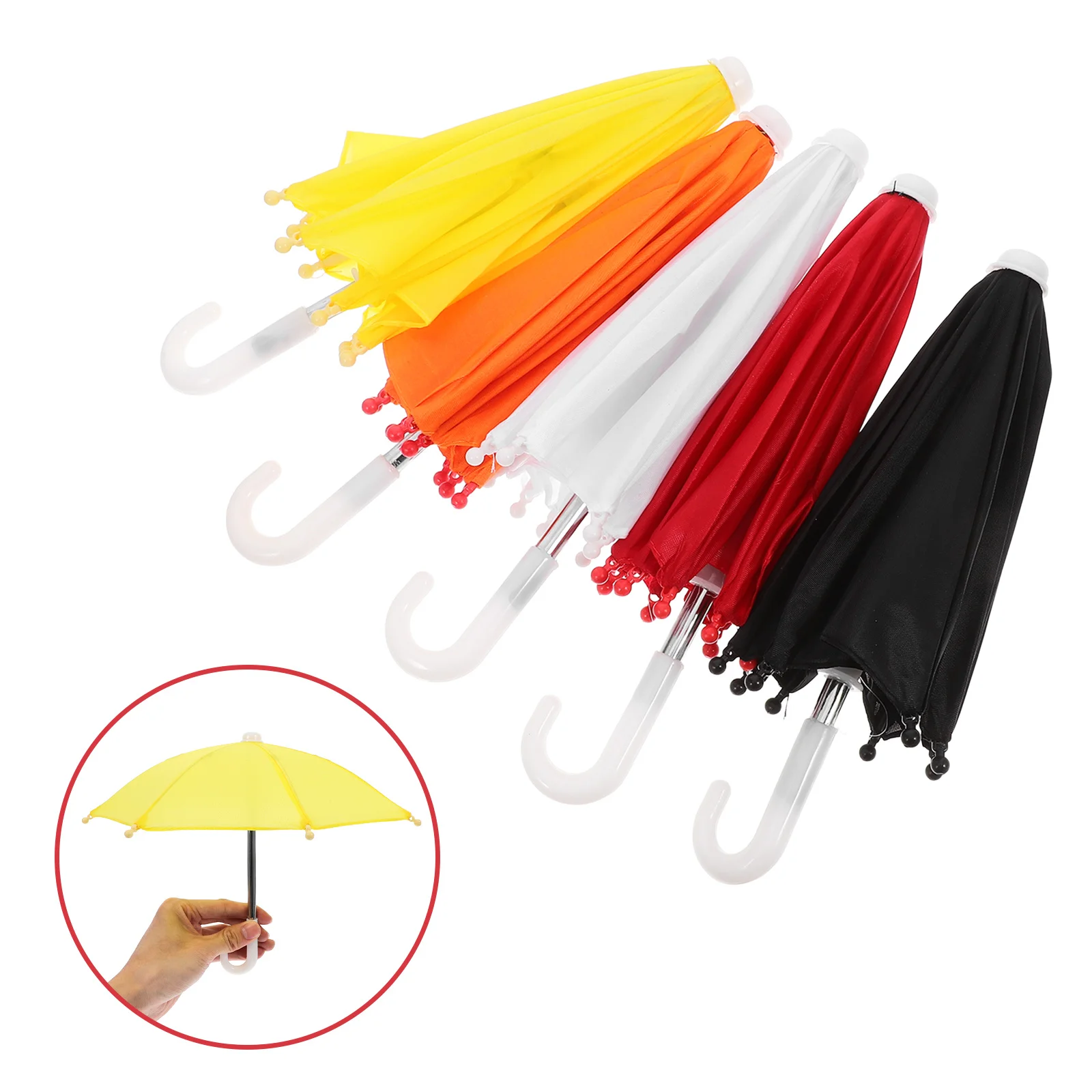 

5Pcs Mini Umbrellas Decorations Small Sunny Rainy Accessories for Kids Crafts and Mini House Decor Umbrella Decorations