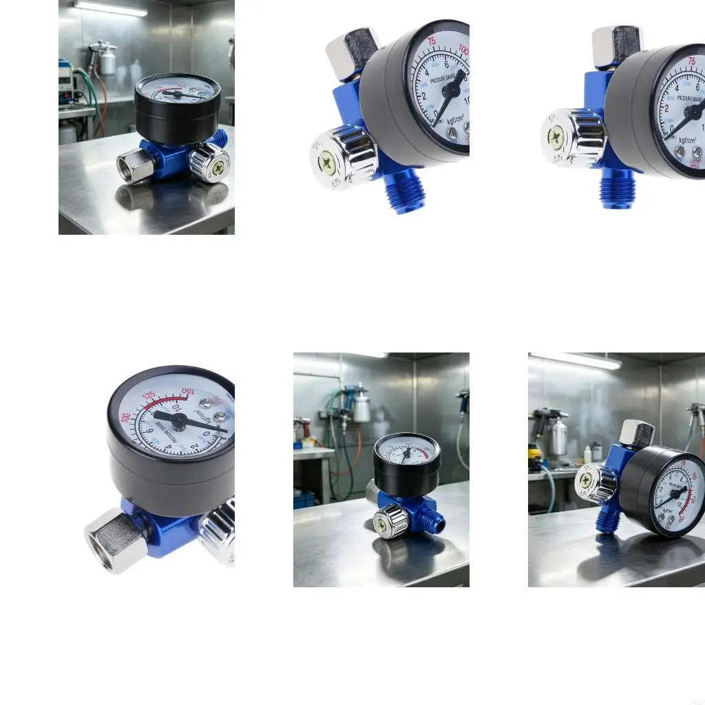 G92C Paint Repair Air Regulator with Gauge and Side Knob Adjustment for Touch-Up Task