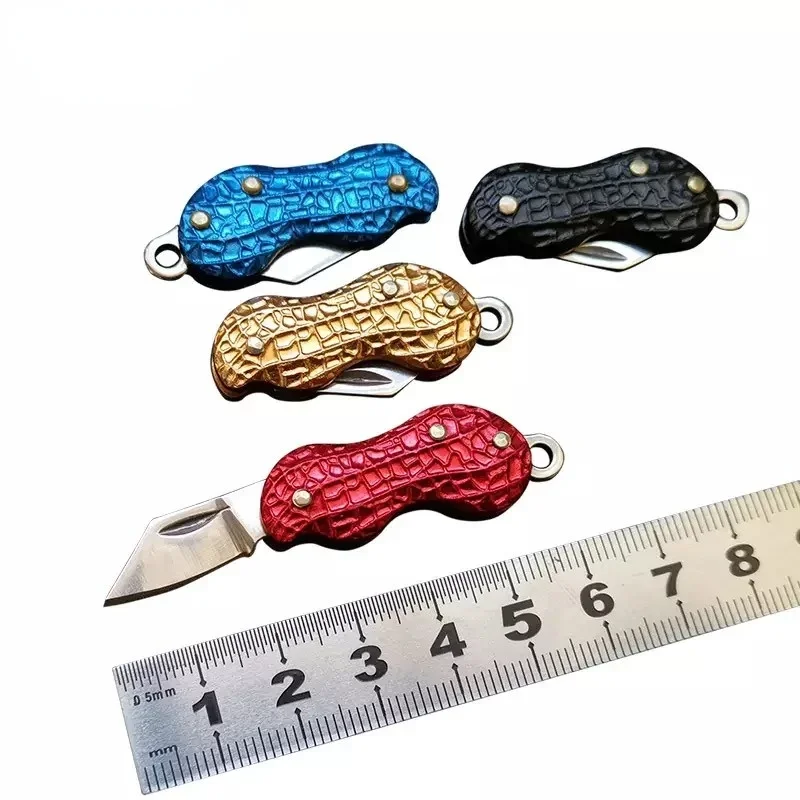 

Peanut Knife Mini Stainless Steel Folding Knife Demolition Express Tool Self-Defense Gift Fruit Knife Portable Pendant