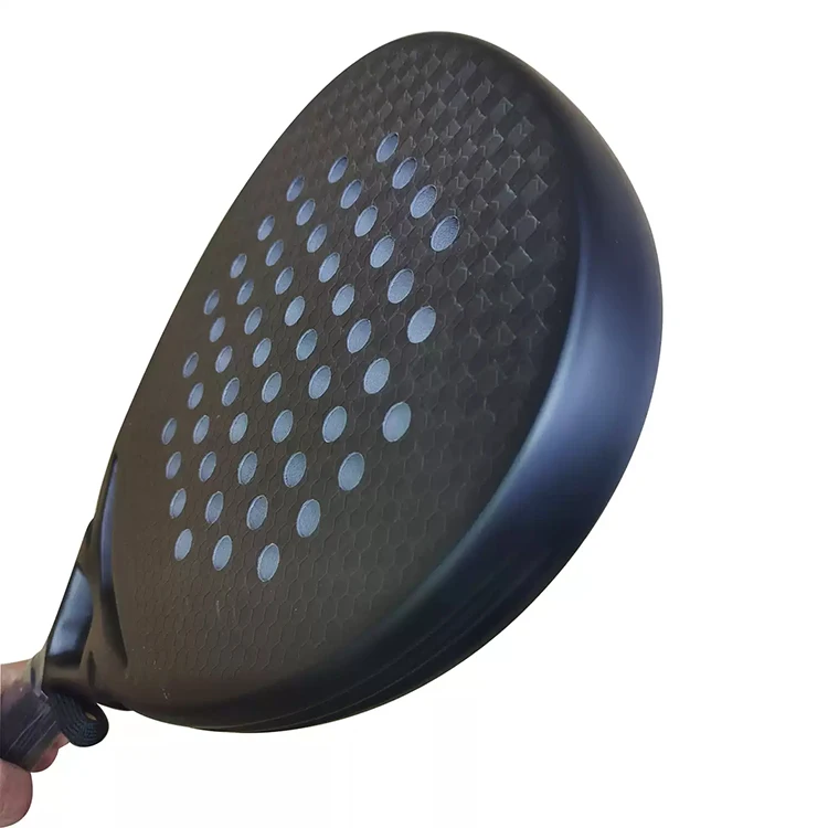 Professional Carbon fiber material 12K padel racket with EVA core, full carbon frame stable performance full private label custo