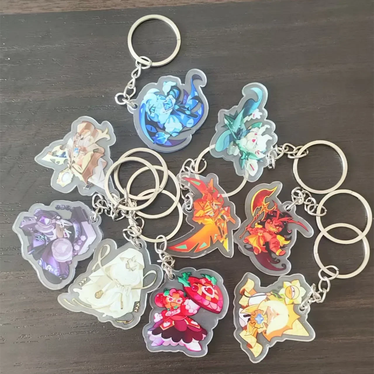 Cosplay hombre de jengibre Reino sombra leche galleta llavero colgante doble cara acrílico juego periferia