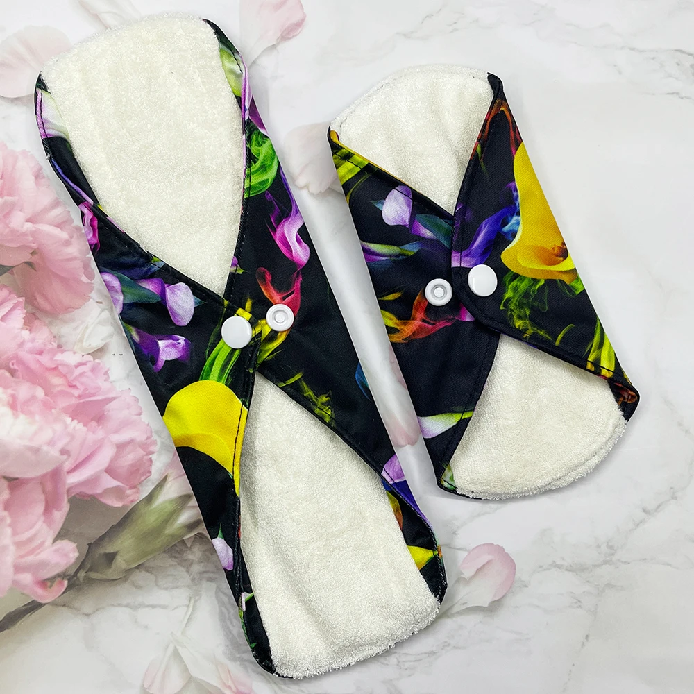 Women Reusable menstrual pads washable Sanitary towels with organic bamboo inner lady pantyliner1pc Feminine Hygiene products