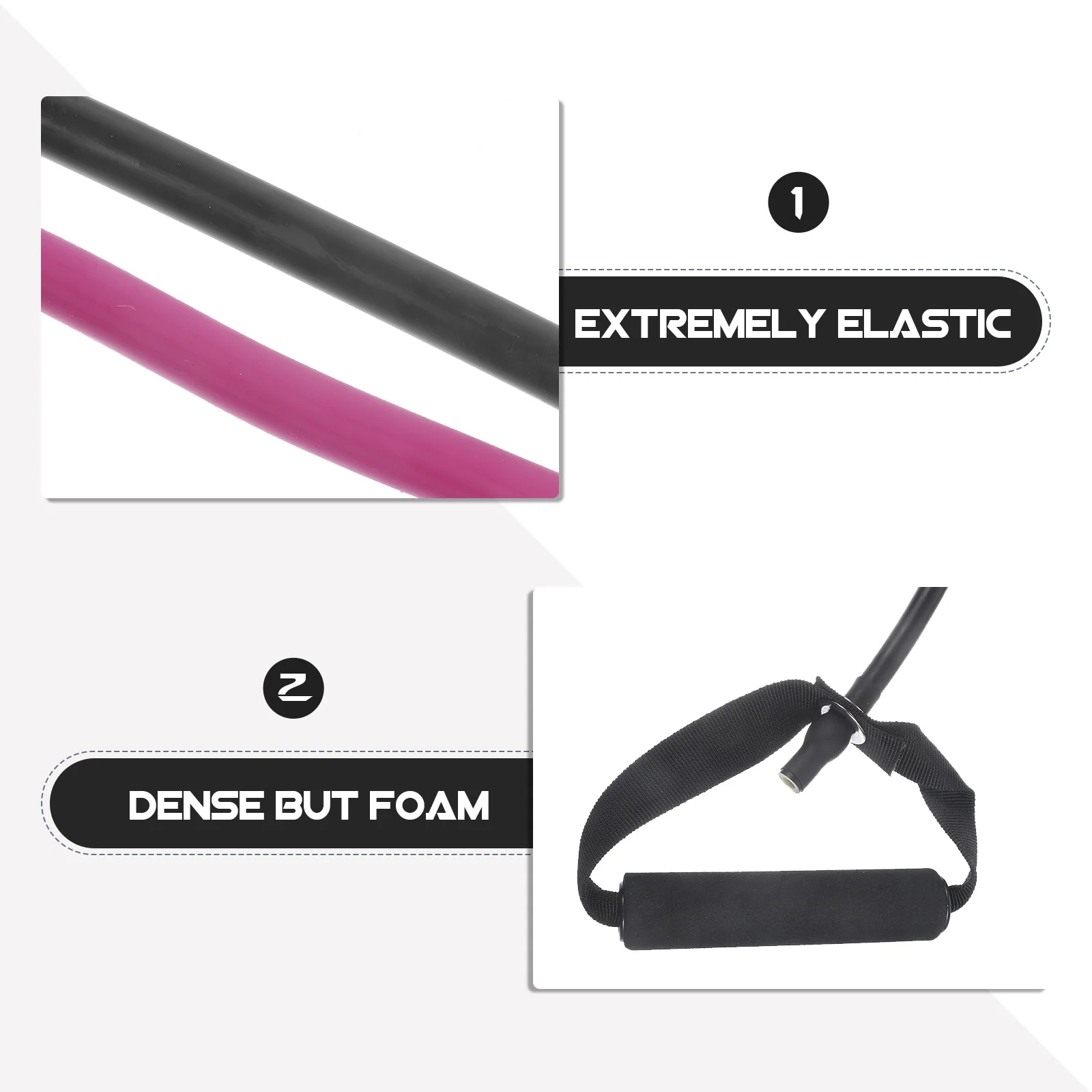 

2Pcs Premium Fitness Elastic Resistance Bands Door Anchor with Soft Handles for Workout Bands Yoga Pilates Stretch Band
