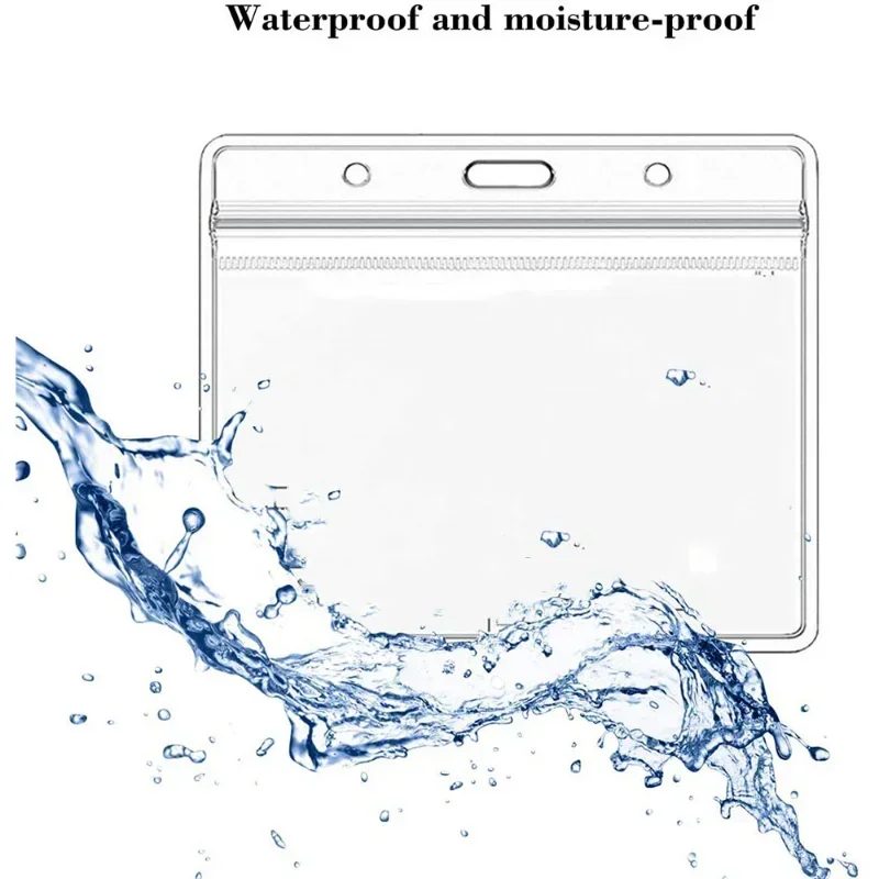 10PCS Waterproof Transparent Card Holder Plastic Protector Case Business Bus Bank Credit Card Protector ID Card Badge Holders