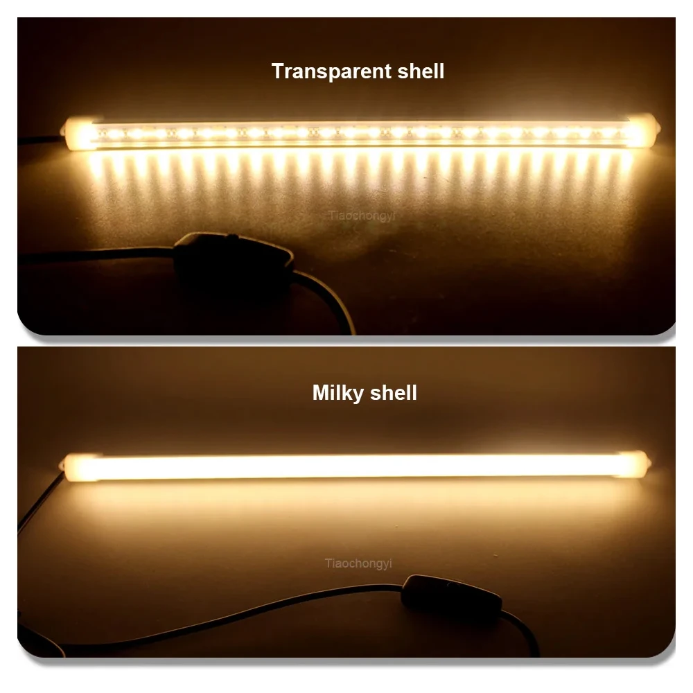 10/20/35/40/50cm USB 5V 5630 LED Bar Lights LED striscia rigida con interruttore sotto l\'armadio armadio cucina lampada di illuminazione della stanza