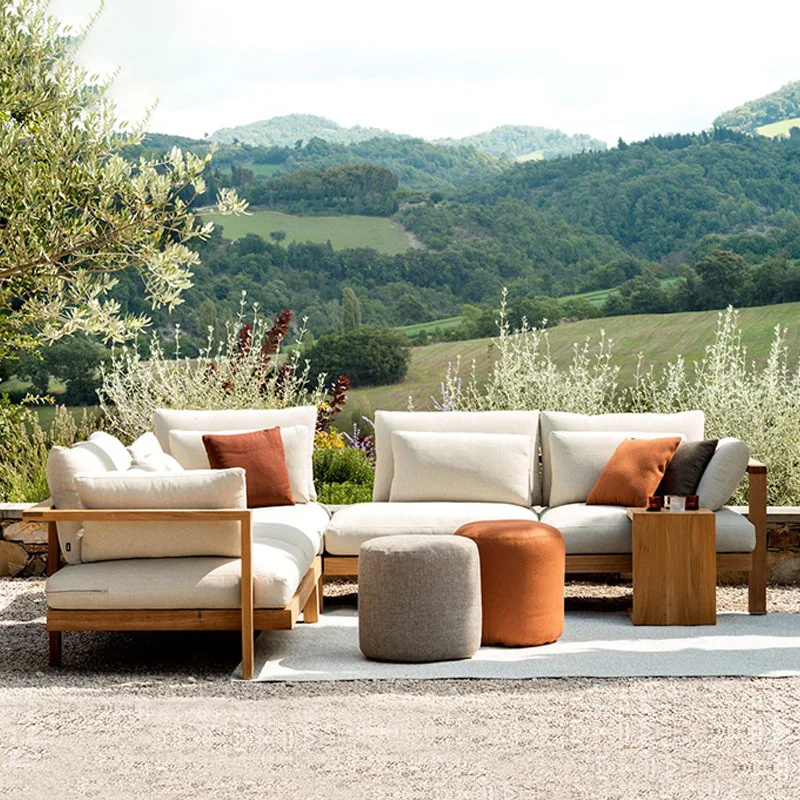 Leisure Sofa, Courtyard Style, Outdoor Leisure Furniture Set, Hotel Leisure Sofa, High-end Furniture for Villas