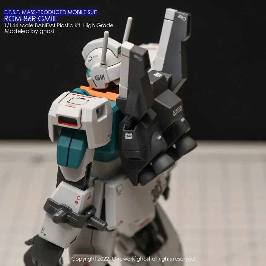 نموذج الشارات ل HGUC 1/144 RGM-86R GM III أطقم منمذجة شبح مخصص ملصق مائي HD الفلورسنت اللون ملصقات المياه لنموذج هواية DIY