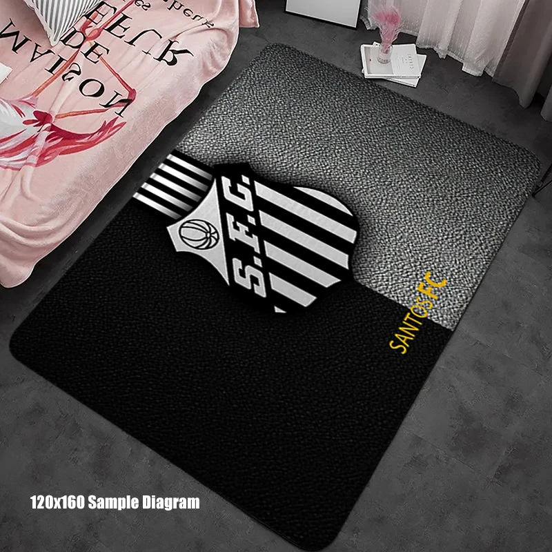 Interior Room Rugs Football Carpets Entrance Doormat Bedside Pet Floor Mats Corridor Santos FC Carpet Anti Slip Home Kitchen