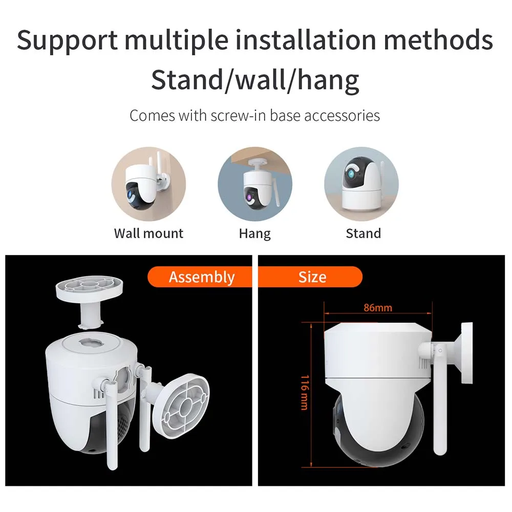 Telecamera IP Tuya da 6mp 5G WiFI protezione di sicurezza esterna Monitor CCTV rilevamento del movimento videosorveglianza Alexa Google Home NVR