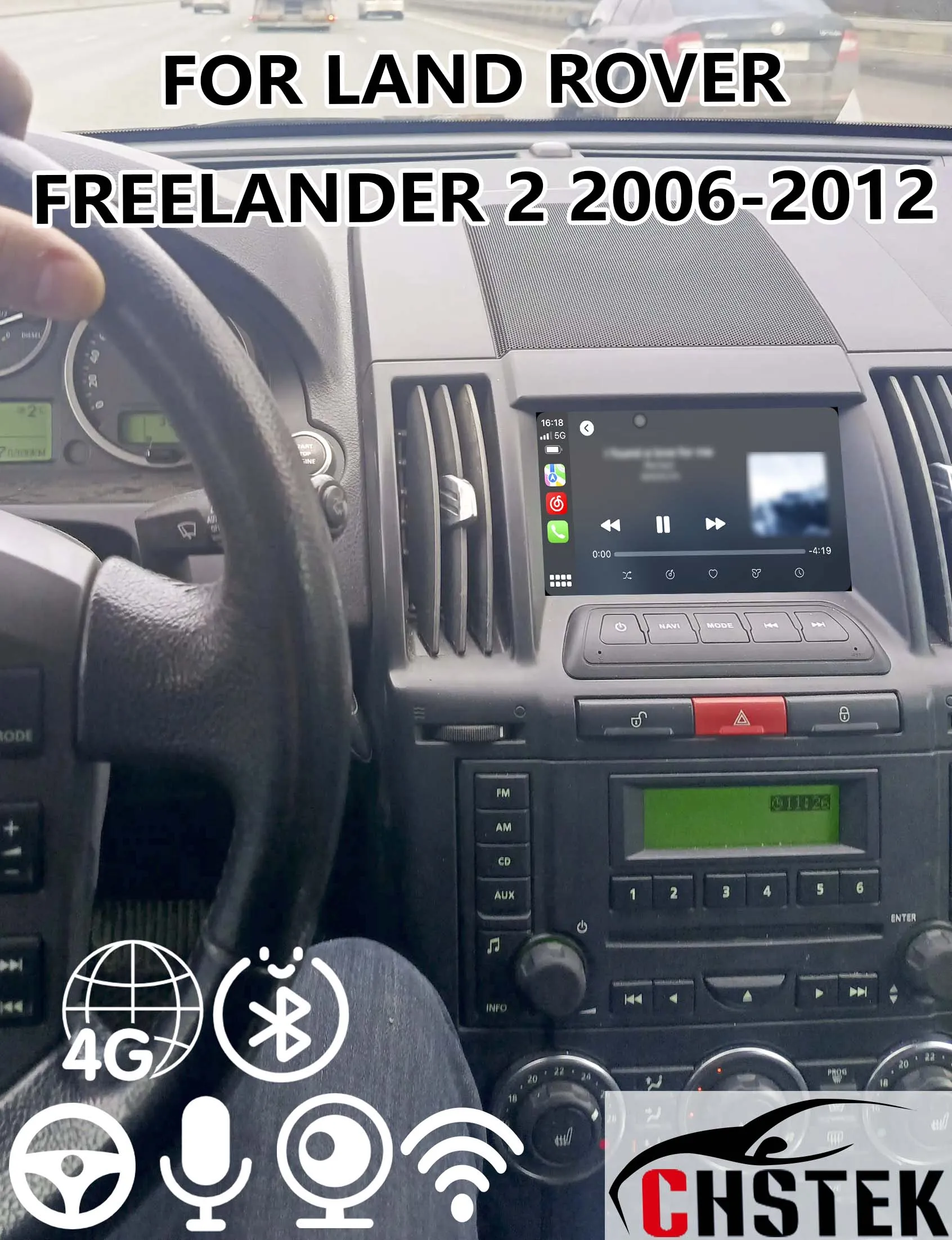 CHSTEK Car HEAD For Land Rover Freelander 2 2006-2015 Upgrade Models Wireless Carplay Navigation Bluetooth 4G GPS WIFI Auto Swap