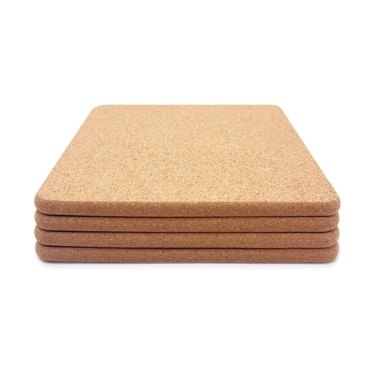 High Density Thick Square Cork Pad for Hot Dishes, 8 Inch Heat Resistant Multifunction Cork Coaster, Cork Hot Pads