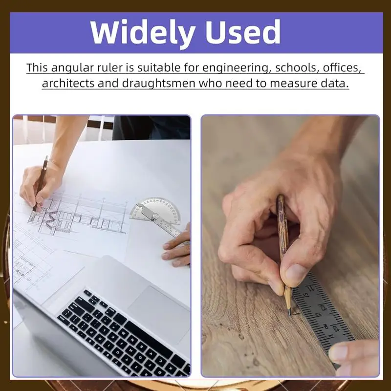 15-120 Degree Knife Angle Finder And 180 Degrees Protractor Kit Bevel Gauge Angle Gauges Ruler Measuring Tool-T88C