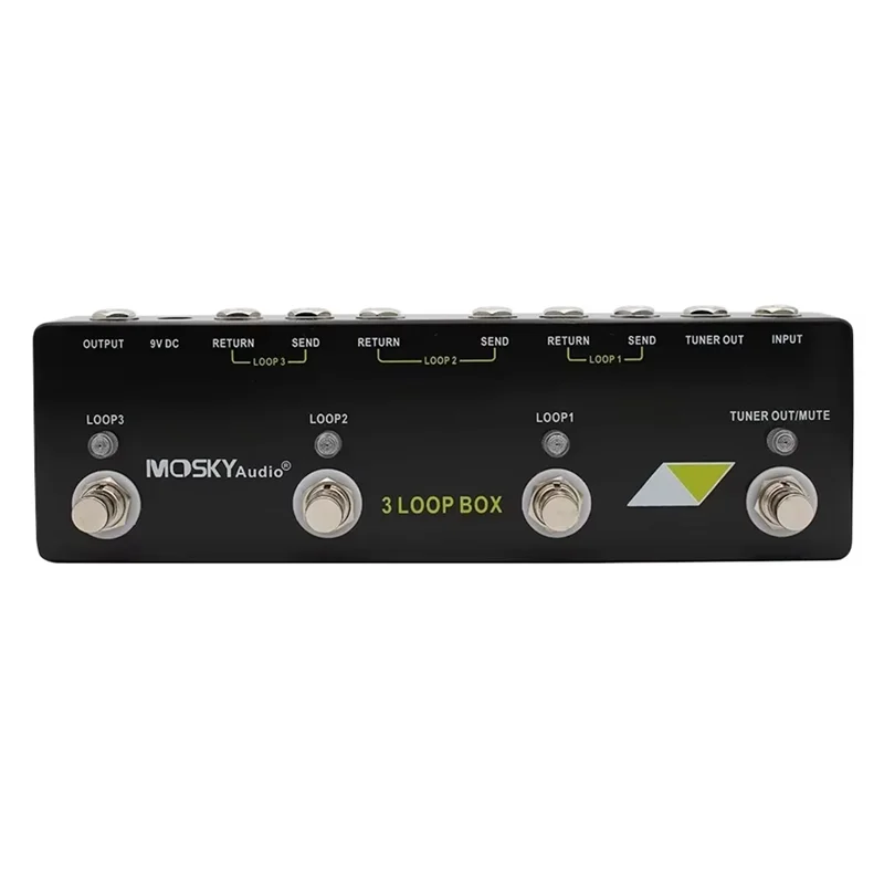A29Z-Mosky Audio 3 Loop Box Guitar Effect Pedal True Bypass With Tuner Mute Function Guitar Accessories
