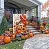 Happy Fall Cardinal Bird Garden Flag Double Sided 12x18 Outdoor Decor llz