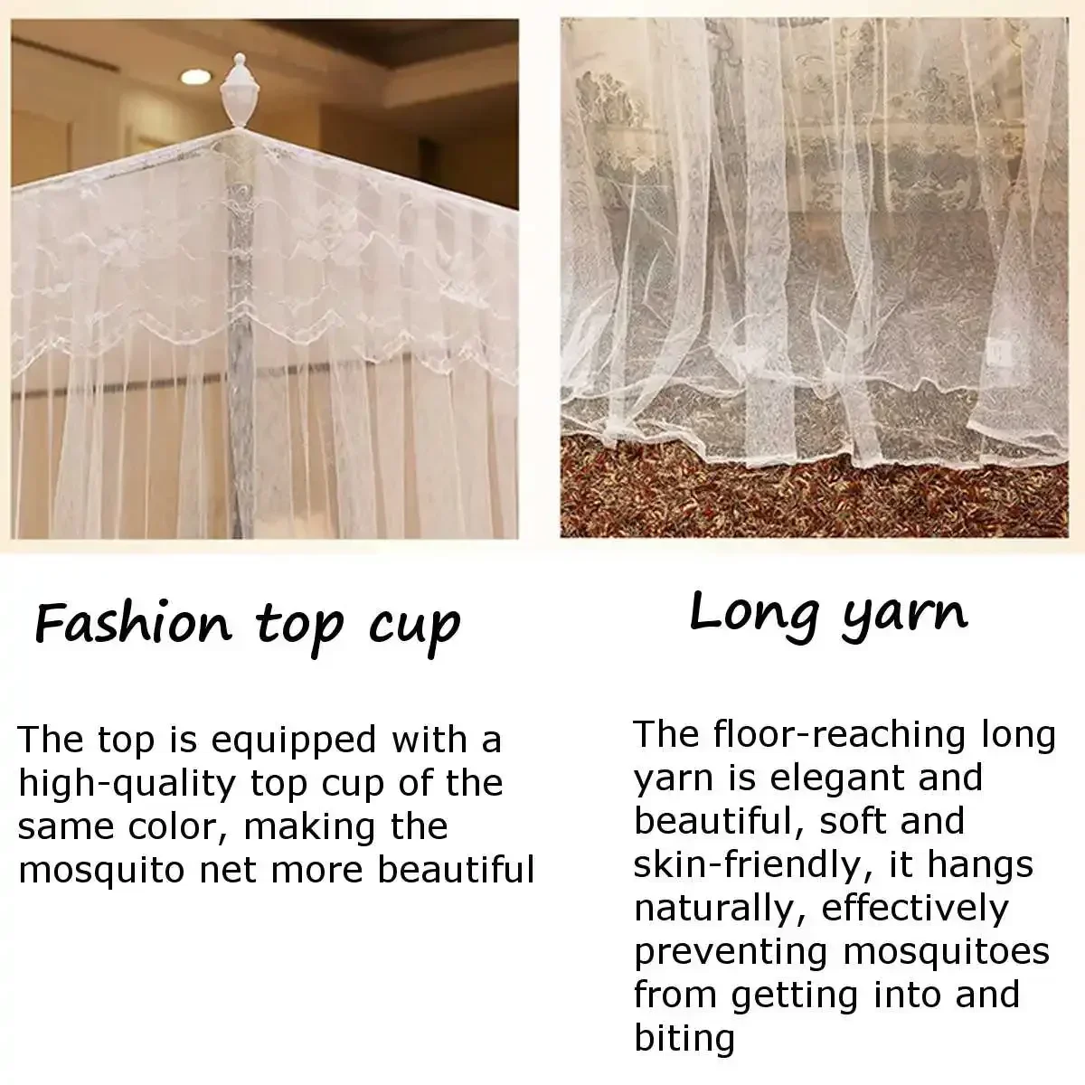 المظلة ناموسية أنيقة أربعة ركن ناموسية الحشرات رفض المظلة ستارة السرير لخيمة طارد البعوض سرير مزدوج