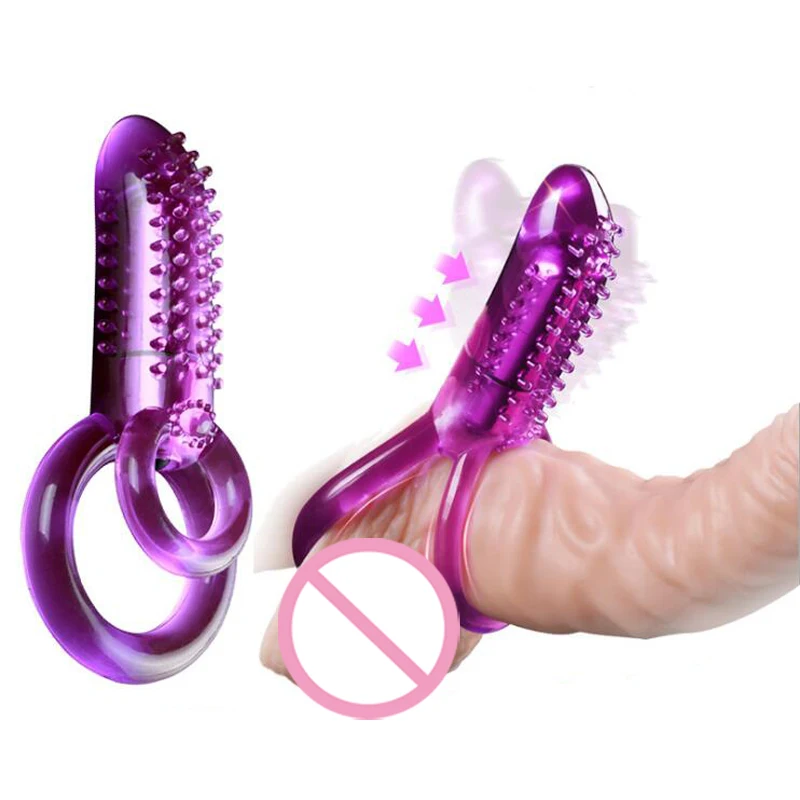Toko Seks Mainan Penis Vibrator Klitoris untuk Wanita Stimulator Klitoris Cincin Ganda Cock Pria Dildo Klitoris Vibrator Pijat Peluru
