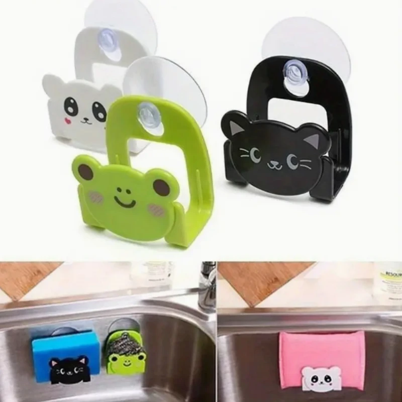 

1PC Kitchen Suction Cup Sink Drain Rack Sponge Storage Holder Kitchen Sink Soap Rack Drainer Rack Bathroom Accessories Organizer