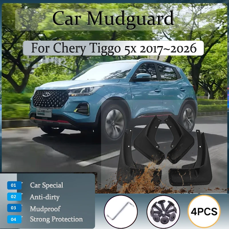 

Car Mudguards For Chery Tiggo 5x 3 4 Pro 2017~2026 Antifreeze Fender Splash Mud Guard Front Rear Wheel Mudflaps Auto Accessories