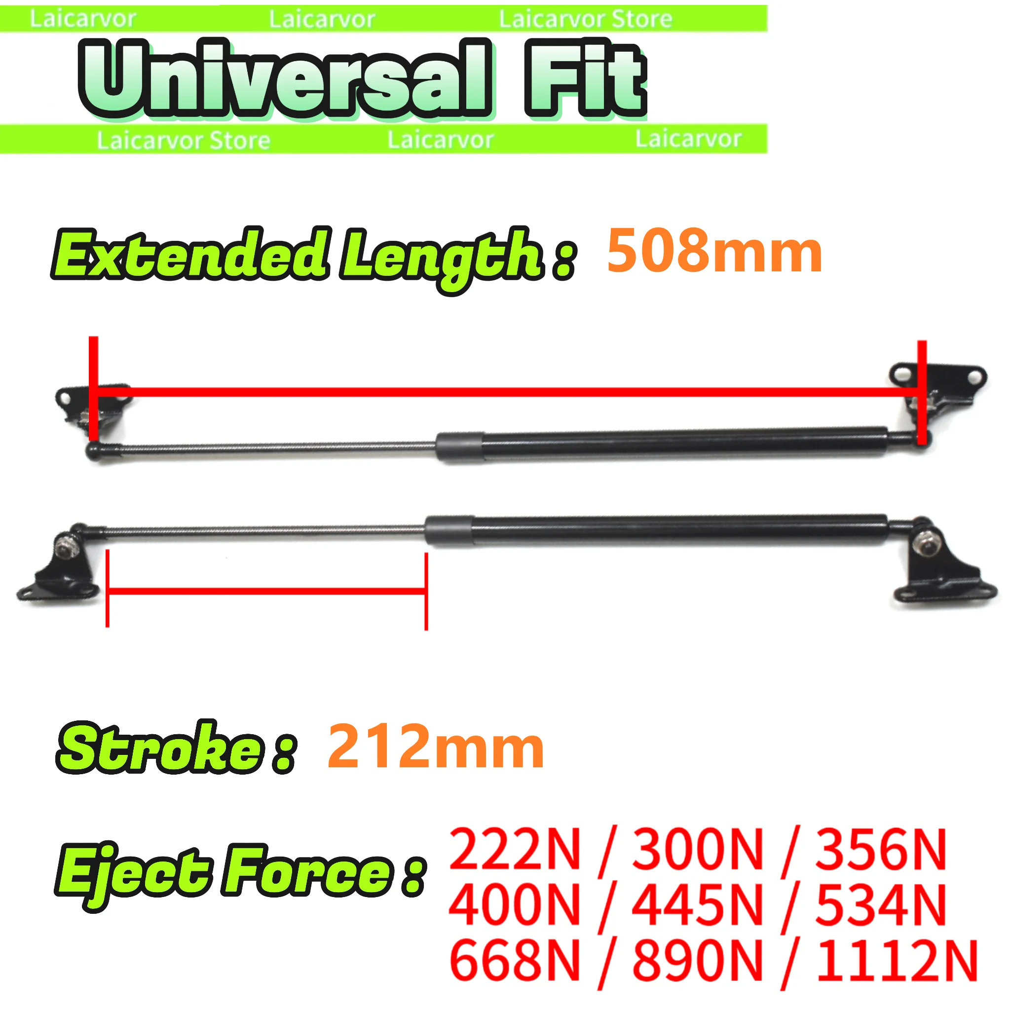 

508 мм 20 дюймов универсальные подъемные опорные стойки для покрытия под кроватью, чехол Tonneau, грузовик, караван, сверхмощный ящик для инструментов