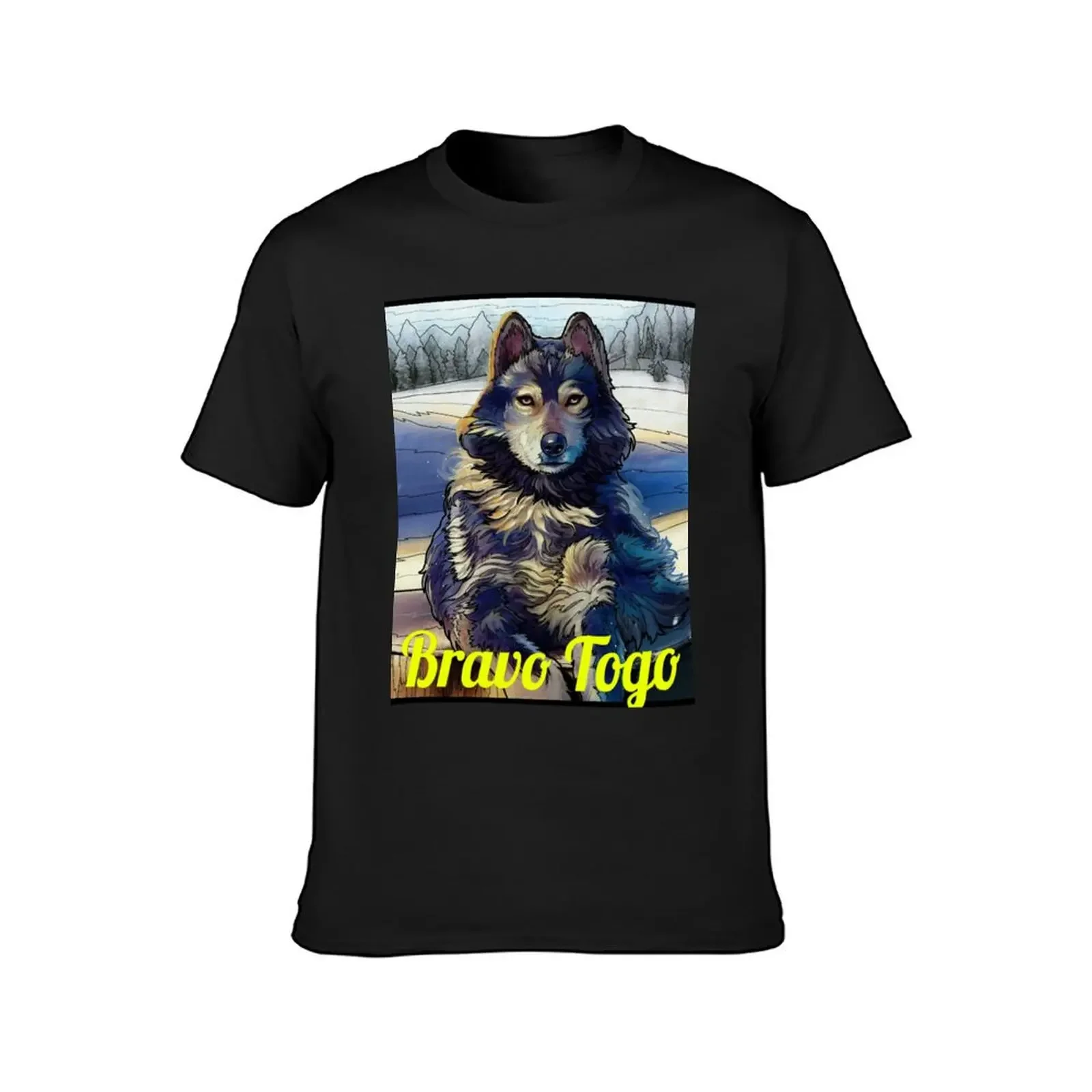 Brave Togo dog design T-Shirt aesthetic clothes blanks quick-drying shirts men