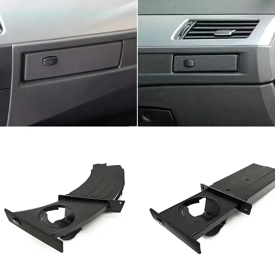 Car Front Enter Console Seat Armrest Insert Drinks Cup Holder 51459125626 For BMW E60 For BMW 5 Series 2002-2010 520 525 530 535