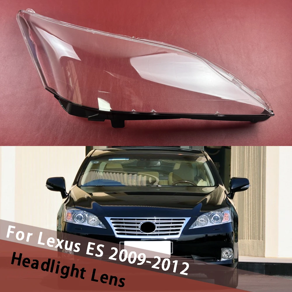 

For Lexus ES ES240 ES350 2009 2010 2011 2012 (Gray Edge) Housing Front Headlights Lens Shell Glass Lampcover Head Lights Cover