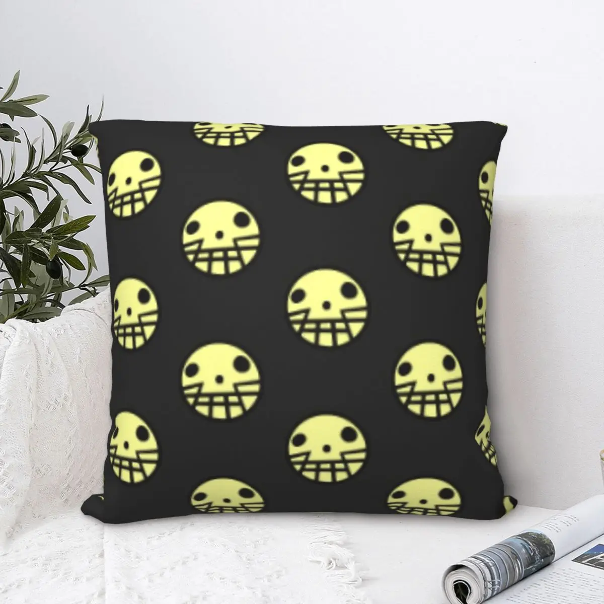 Duncan Skull Emblem Throw Pillow Case Total Drama Chef Hatchet Animated Backpack Hugpillow Covers Washable For Sofa Decor