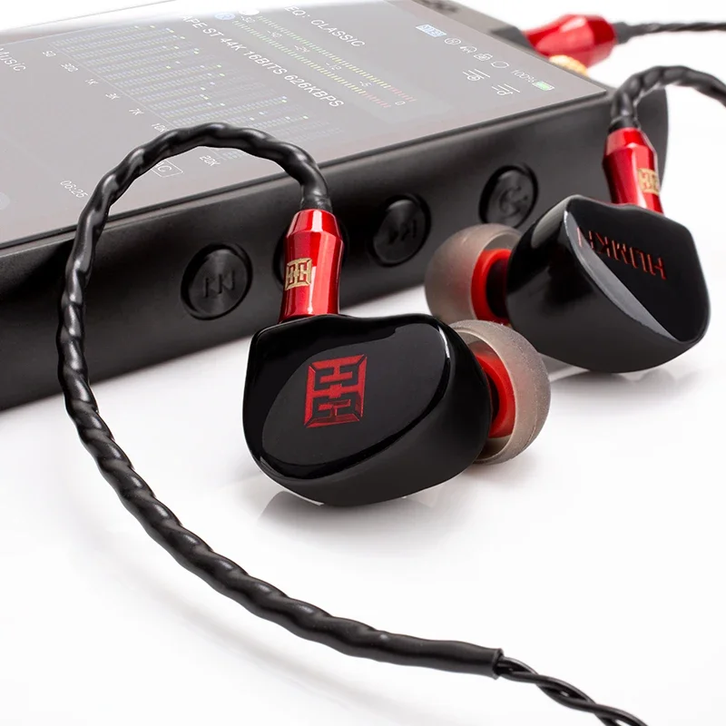 HUMKA RW R 10mm Graphene dinamis BA + DD Hybrid Audiophile Hifi musik Minitor DJ Studio 0.78mm earphone earbud headphone