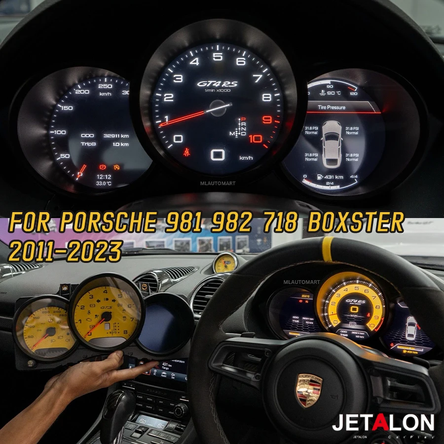 

Автомобильная цифровая приборная панель для Porsche Boxster 981 982 718 2011-2023, автомобильная приборная панель, кабина, спидометр, мультимедиа