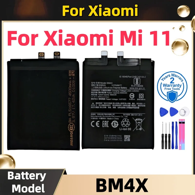 100%New High quality For Xiaomi Mi Mix4 11 11T 11i Poco F3 Redmi K40 Pro 5G Ultra Lite Phone Batteries Fast Shipping+ Tools